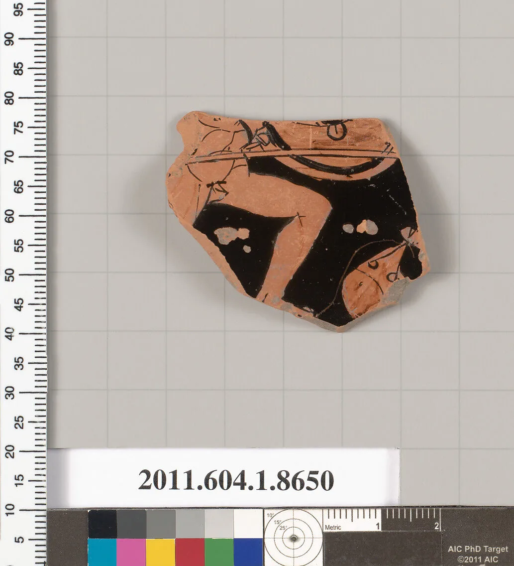 Terracotta fragment of a stemless kylix (drinking cup) — Unknown