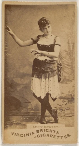 Lilly Howard, from the Actors and Actresses series (N45, Type 1) for Virginia Brights Cigarettes