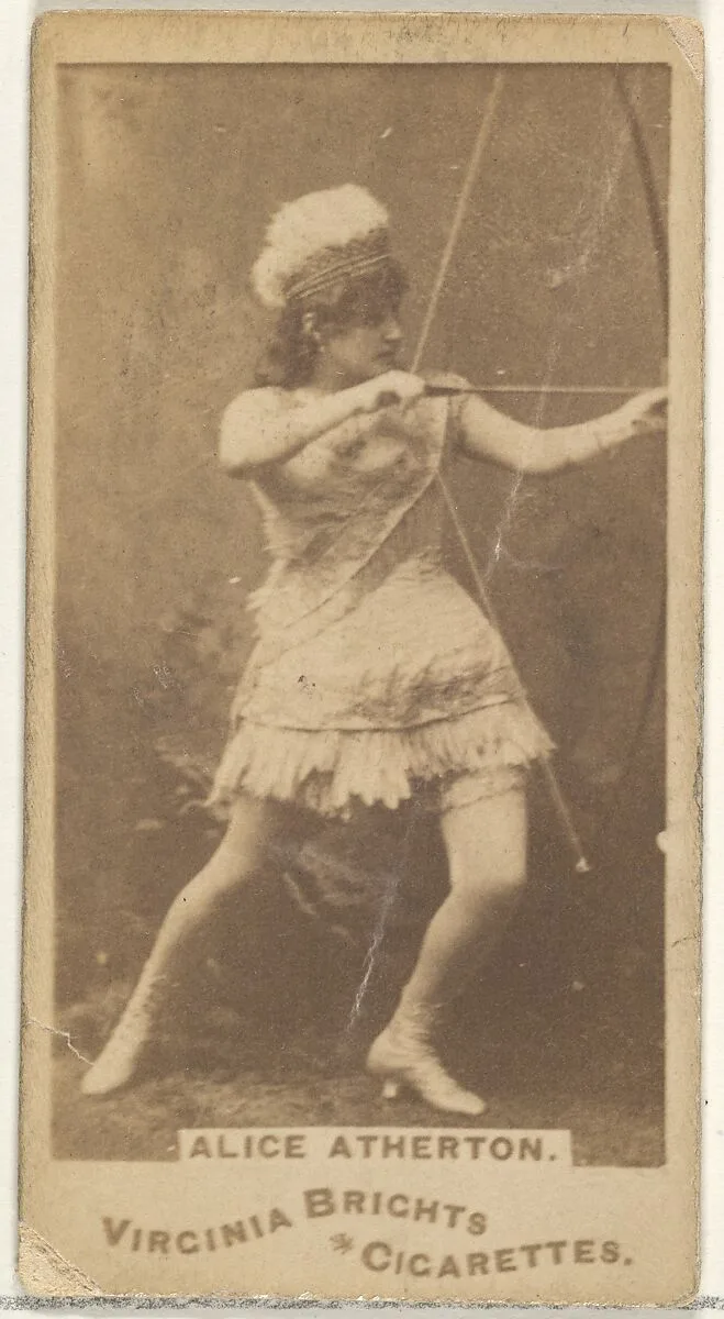 Alice Atherton, from the Actors and Actresses series (N45, Type 1) for Virginia Brights Cigarettes — Allen & Ginter