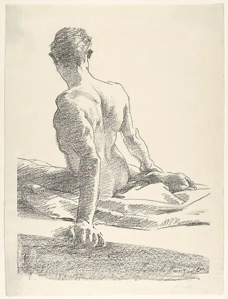 Study of a Young Man, Seen from the Back — John Singer Sargent
