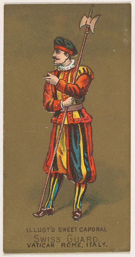 Swiss Guard, Vatican, Rome, Italy, from the Military Series (N224) issued by Kinney Tobacco Company to promote Sweet Caporal Cigarettes — Kinney Brothers Tobacco Company