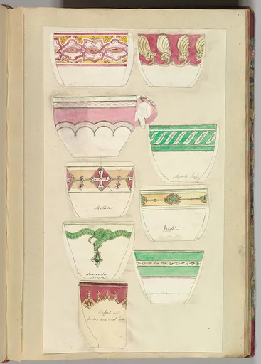 Nine Designs for Decorated Cups