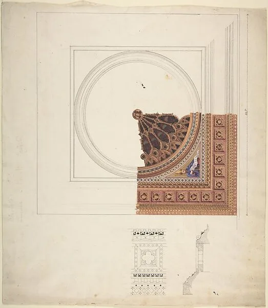 Design for a Stained Glass Window — John Dibblee Crace