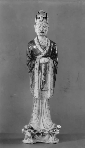 唐 彩繪陶文吏俑|Figure of a civil official