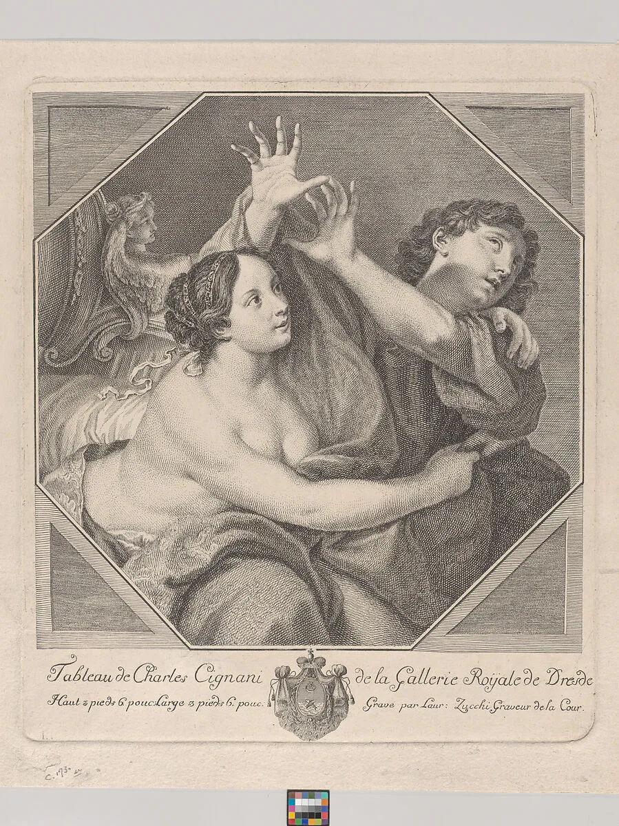 Joseph and Potiphar's Wife — Lorenzo Zucchi|Carlo Cignani