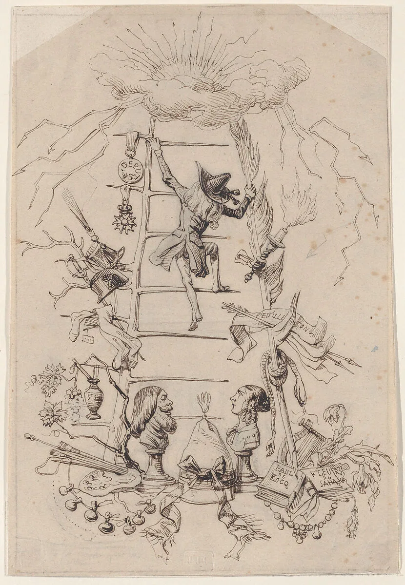 Illustration in Jérôme Paturot, by Louis Reybaud, Paris, 1846 — J. J. Grandville