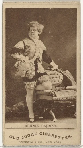 Minnie Palmer, from the Actors and Actresses series (N171) for Old Judge Cigarettes