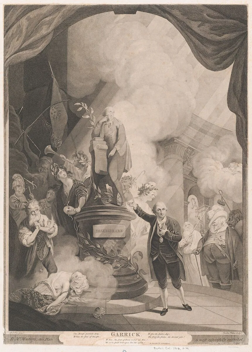 Garrick Speaking the Jubilee Ode — Caroline Watson|Robert Edge Pine|William Shakespeare|David Garrick|John Boydell