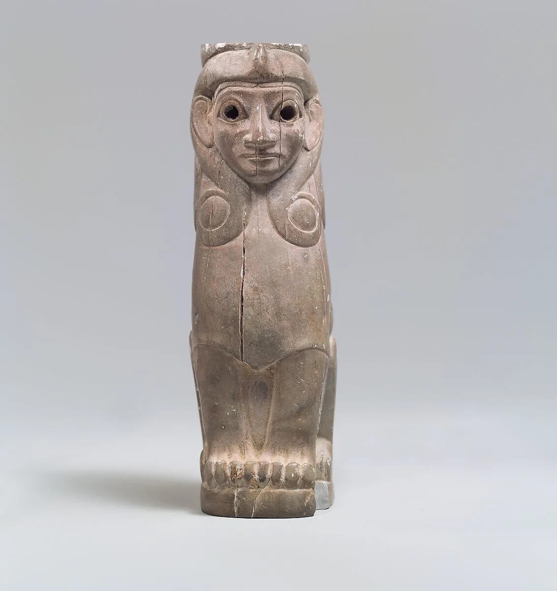 Furniture support: female sphinx with Hathor-style curls — Unknown