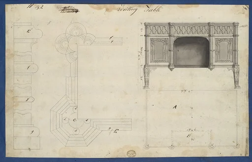 Writing Table, from Chippendale Drawings, Vol. II