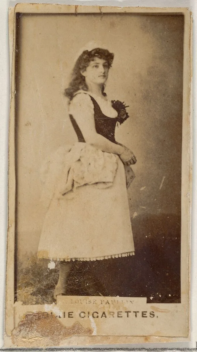 Louise Paullin, from the Actors and Actresses series (N45, Type 7) for Dixie Cigarettes — Allen & Ginter