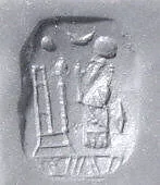 Stamp seal (octagonal pyramid) with cultic scene — Unknown