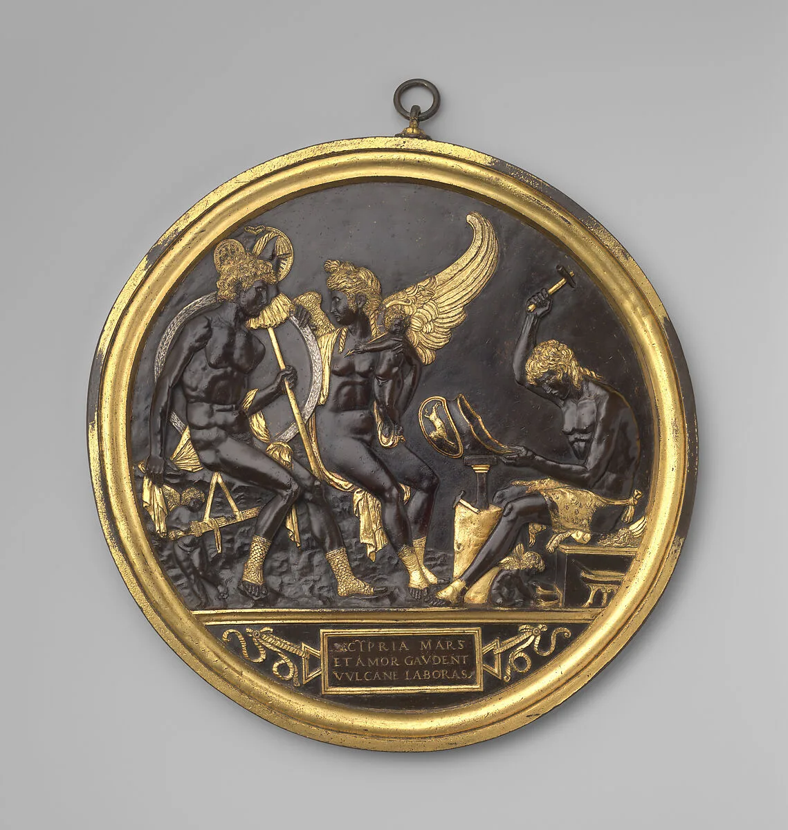 Mars, Venus and Cupid with Vulcan at his forge (the Mantuan Roundel) — Gian Marco Cavalli