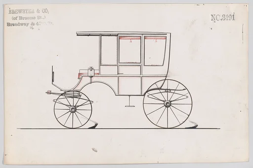 Design for 6 seat Rockaway, no. 3191