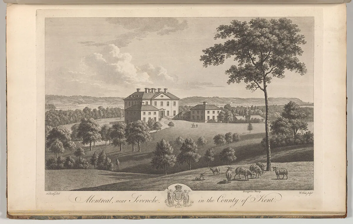 Montreal, near Sevenoke, in the County of Kent, from Edward Hasted's, The History and Topographical Survey of the County of Kent, vols. 1-3 — William Watts|Thomas Sandby