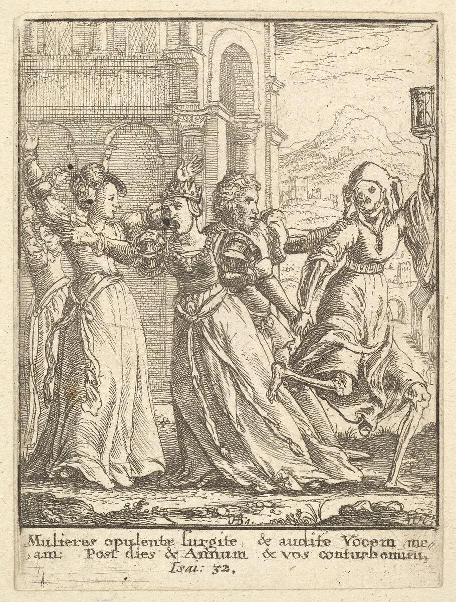 Queen, from the Dance of Death — Wenceslaus Hollar|Hans Holbein the Younger