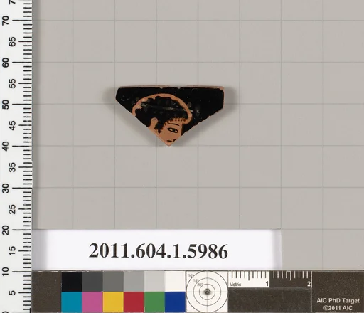 Terracotta rim fragment of a kylix (drinking cup)