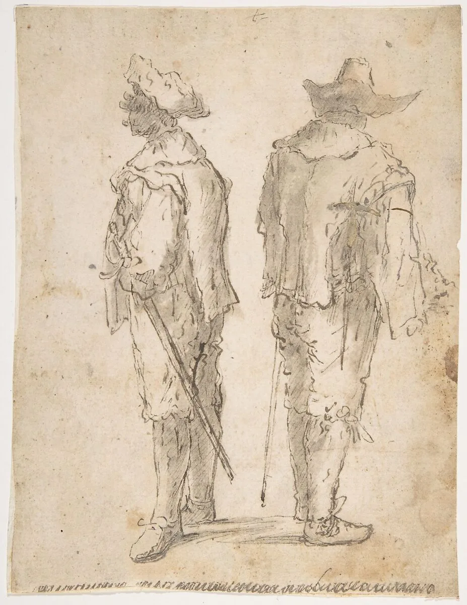 Two Standing Men — Micco Spadaro (Domenico Gargiulo)