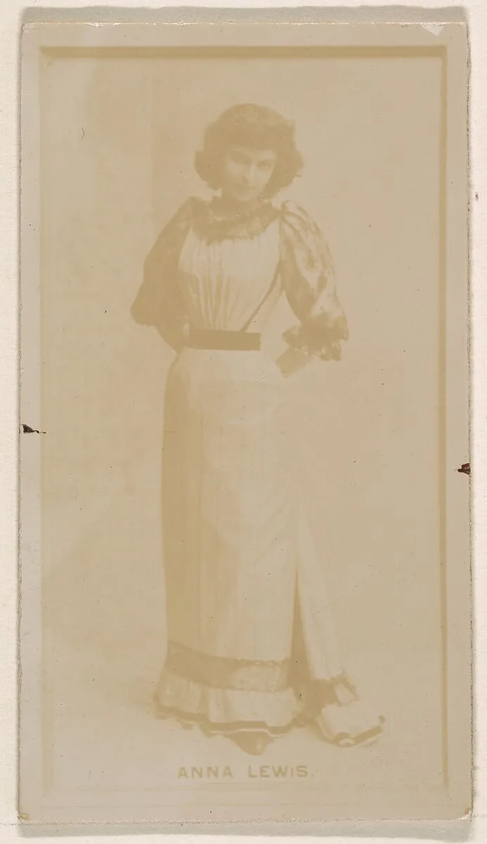 Anna Lewis, from the Actresses series (N245) issued by Kinney Brothers to promote Sweet Caporal Cigarettes — Kinney Brothers Tobacco Company