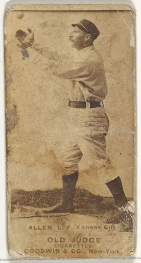 Myron Smith Allen, Left Field, Kansas City Cowboys, from the Old Judge series (N172) for Old Judge Cigarettes