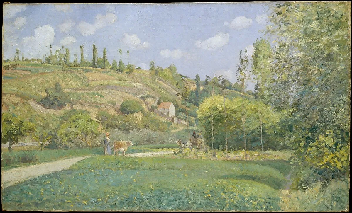 A Cowherd at Valhermeil, Auvers-sur-Oise — Camille Pissarro