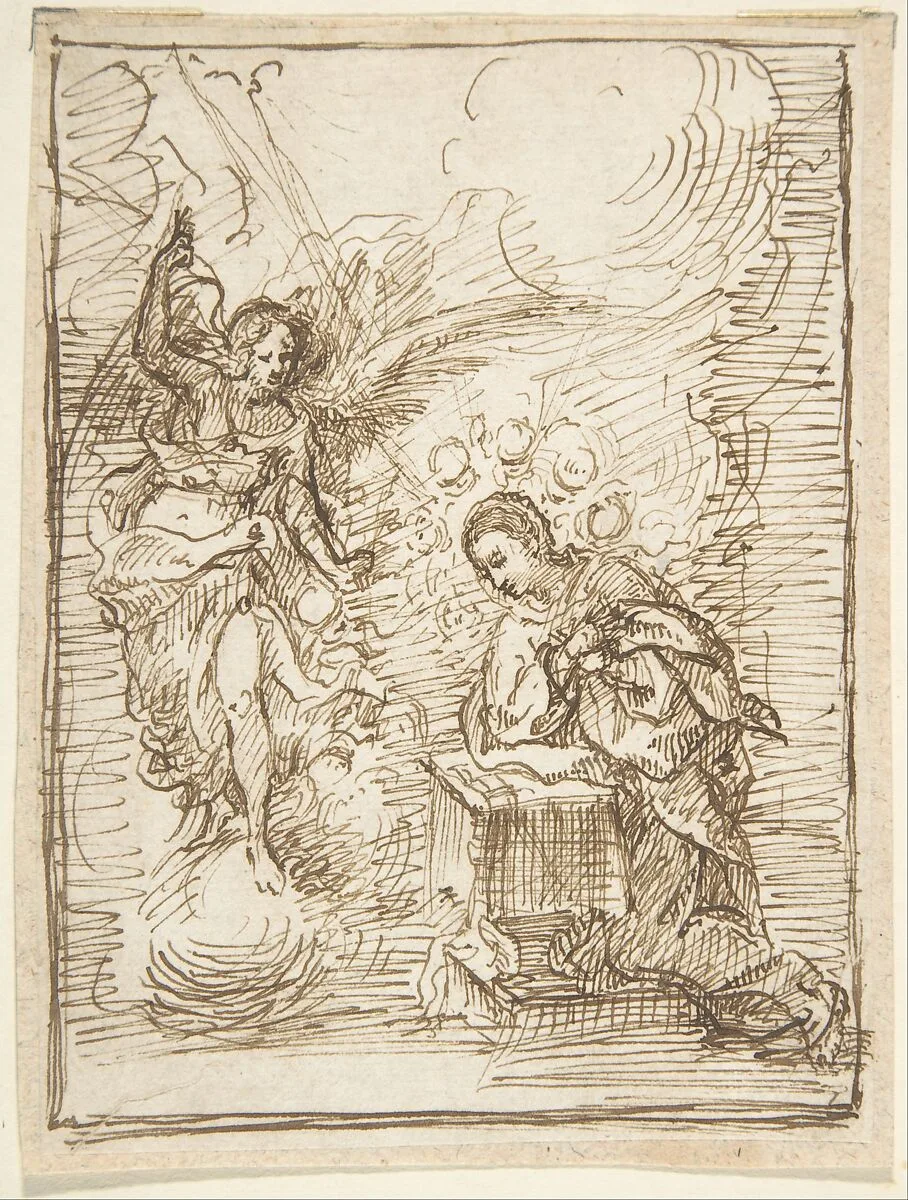 The Annunciation — Anonymous, Spanish, School of Seville, 17th century|Pedro Duque Cornejo