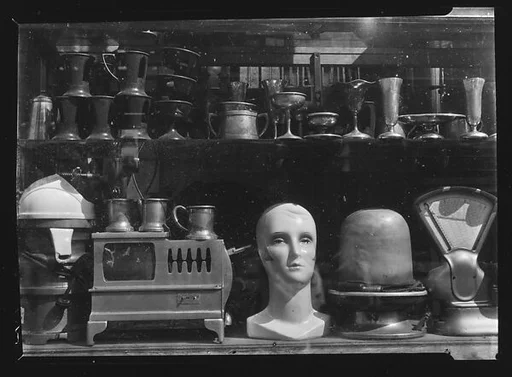 [Junkstore Window Display, Brooklyn, New York?]