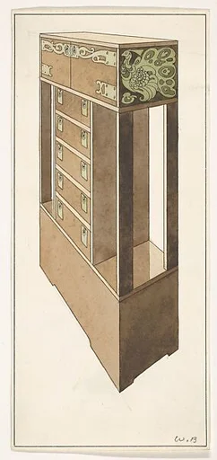 Peacock Cupboard for The Living Room and the Hall (Bradley House, "Ladies' Home Journal," XIX, March 1902)