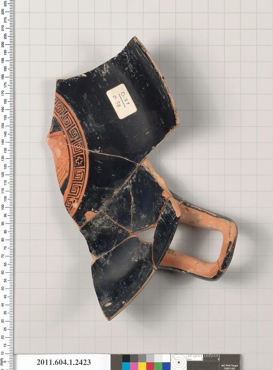 Terracotta fragment of a kylix (drinking cup) — Unknown
