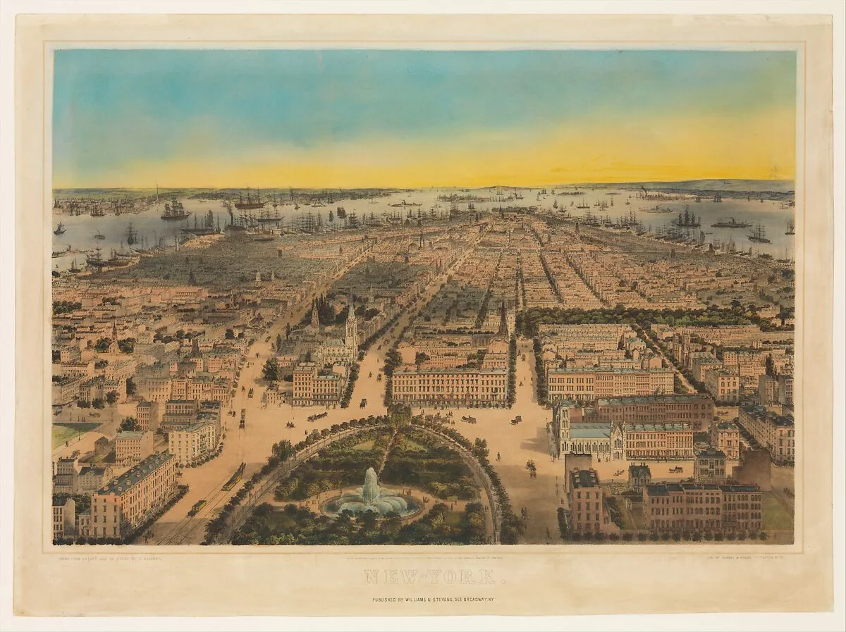 New-York (Union Square, Looking South) — C. Bachman|Williams & Stevens|Sarony & Major|John Bachmann