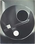 [Photogram of Geometric Forms: 2 Circles, Square and Bar Inscribed within Larger Circle]