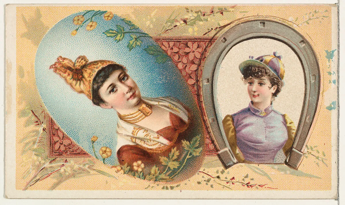 Horseshoe, from the Miniature Novelties series (N120) issued by Duke Sons & Co. to promote Honest Long Cut Tobacco — Donaldson Brothers|W. Duke, Sons & Co.