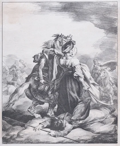Mamluk Defending a Wounded Trumpeter