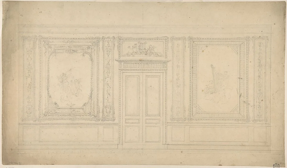 Paneled Music Room with a Door — Anonymous, British, 19th century