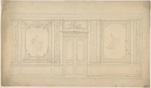 Paneled Music Room with a Door