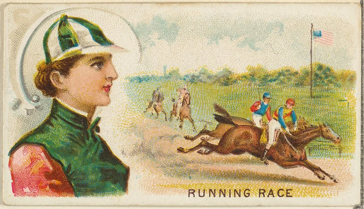 Running Race, from the Games and Sports series (N165) for Old Judge Cigarettes — Goodwin & Company