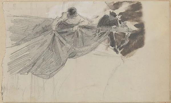 Two Sailors Furling Sail (from scrapbook) — John Singer Sargent