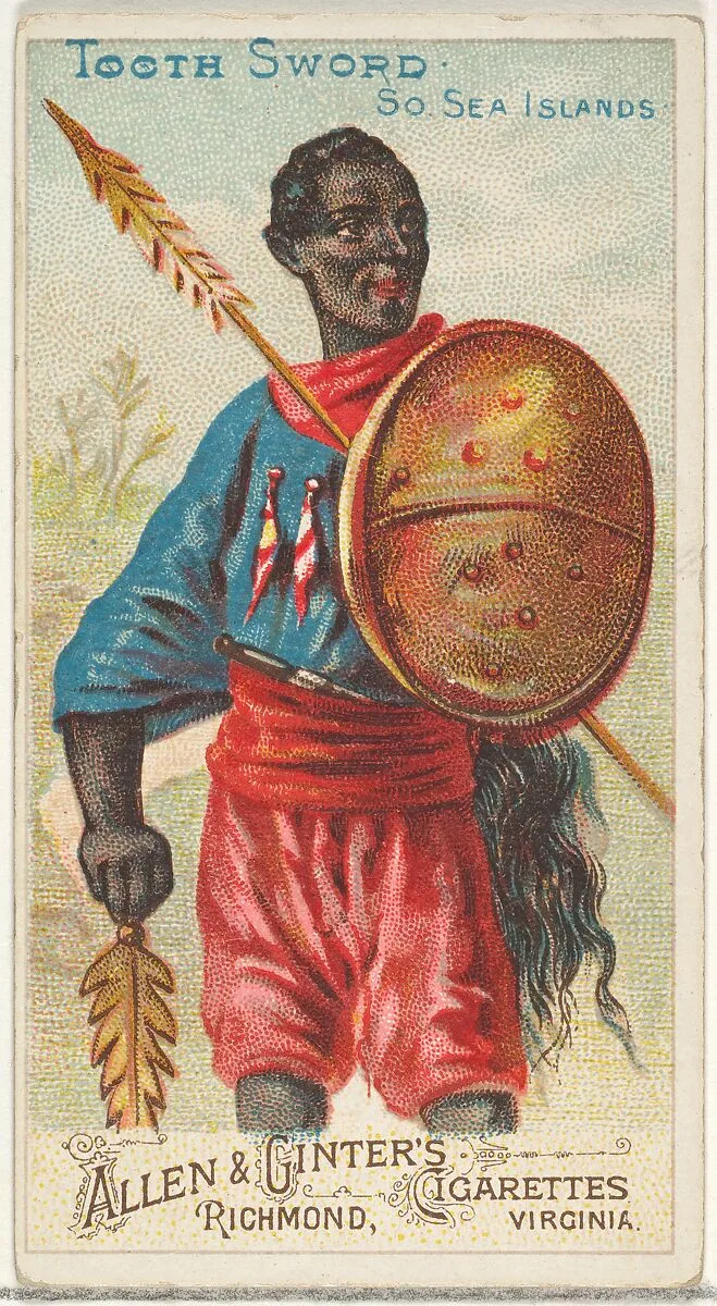 Tooth Sword, South Sea Islands, from the Arms of All Nations series (N3) for Allen & Ginter Cigarettes Brands — Allen & Ginter