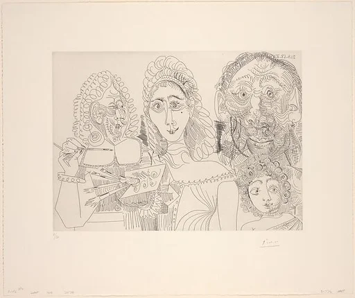 Painter with Couple and Child, from347 Suite