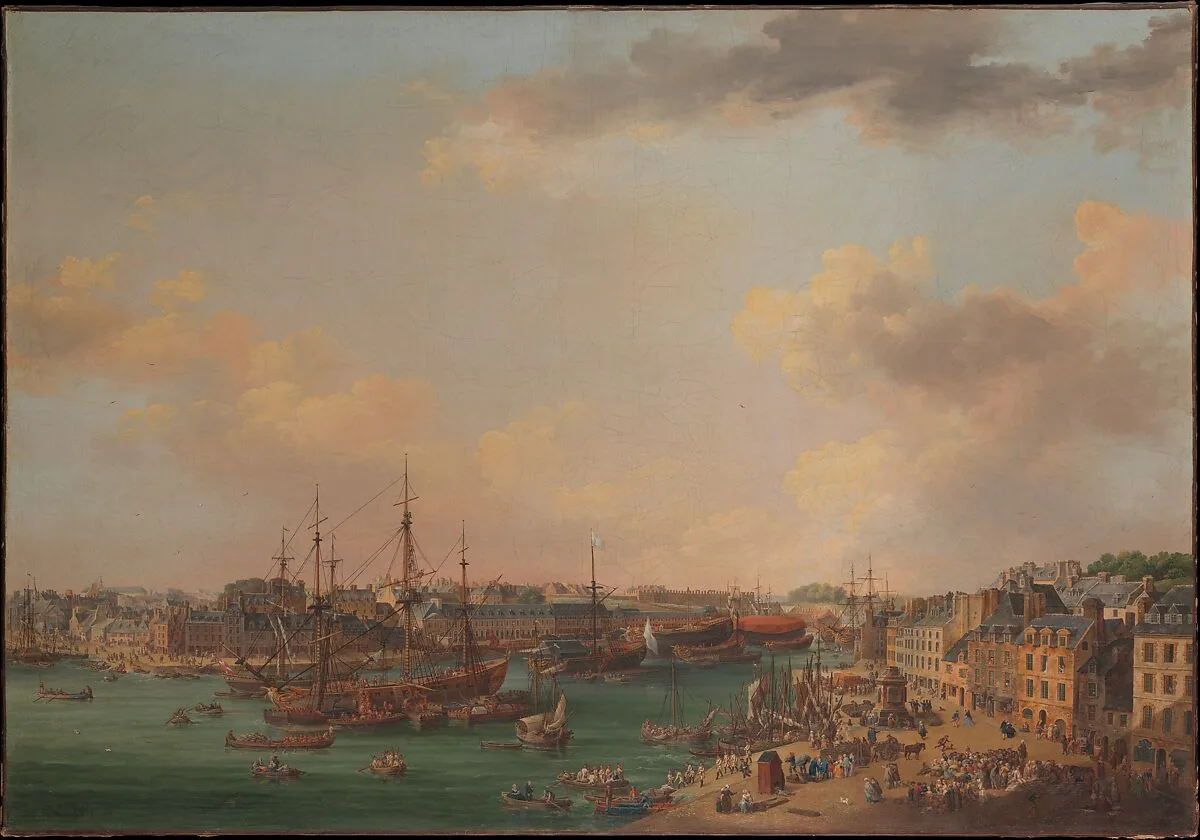 The Outer Harbor of Brest — Henri Joseph van Blarenberghe