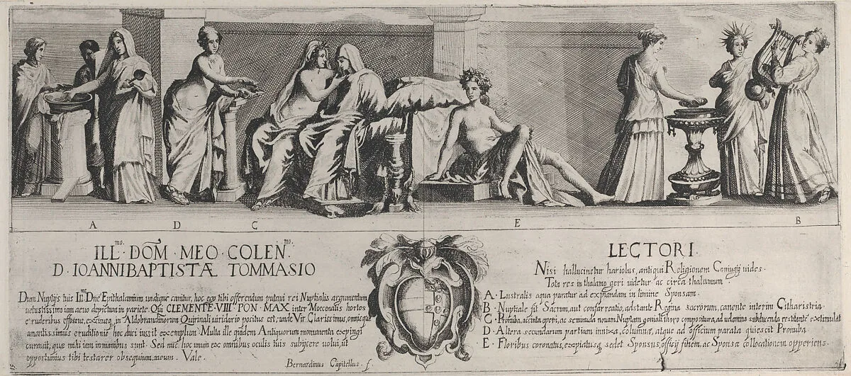 A Marriage Ceremony, after an antique painting in the possession of the Aldobrandini — Bernardino Capitelli