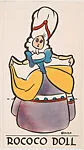 Rococo Doll, bakery insert card from the Pinocchio Circus Performers series (D64) — Walt Disney Productions