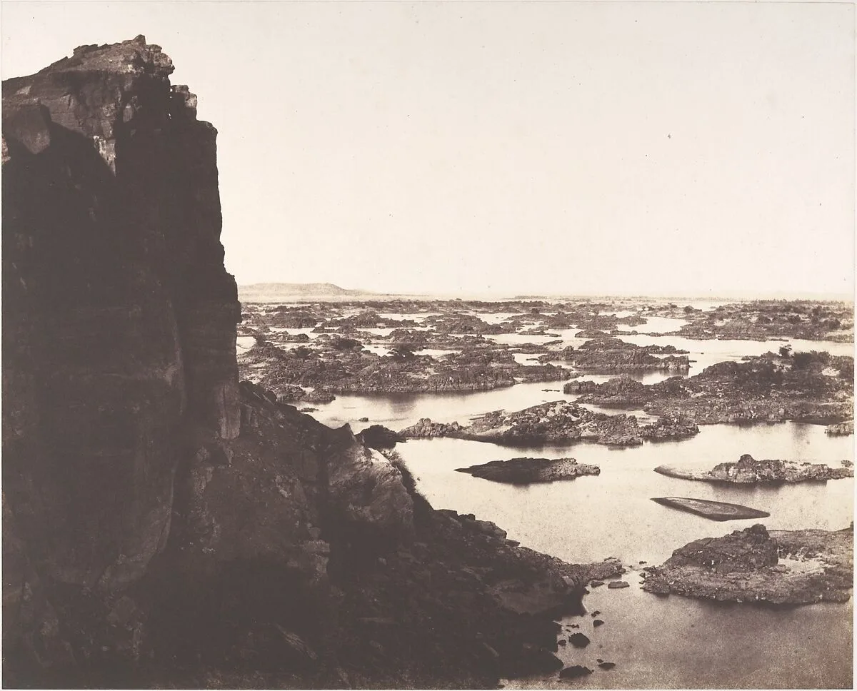 Deuxième Cataracte, Rocher d'Abouçir, Rapides et Ilots Granitiques — Félix Teynard