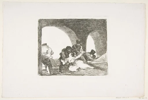 Plate 13 from "The Disasters of War" (Los Desastres de la Guerra): 'Bitter to be Present' (Amarga presencia)