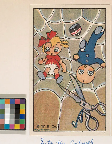 Into the Cobweb, bakery card from the Pullman Kids in Wonderland series (D69), issued by the Weber Baking Company — Weber Baking Company