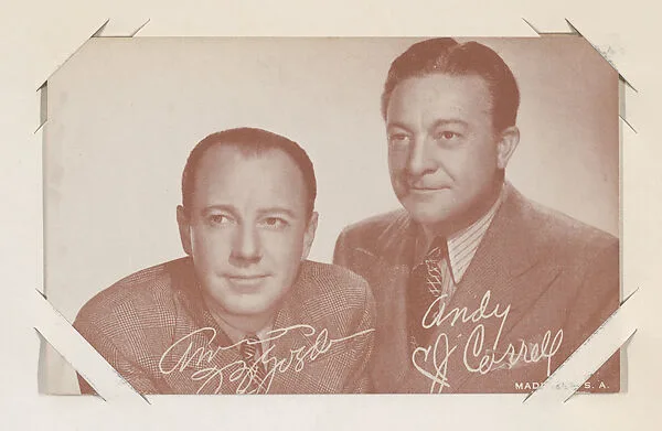 Amos Gosden and Andy Correll from TV and Radio Stars Exhibit Cards series (W409) — Unknown
