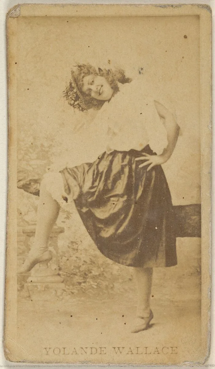 Yolande Wallace, from the Actors and Actresses series (N45, Type 8) for Virginia Brights Cigarettes — Allen & Ginter