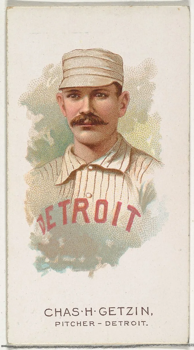 Charles H. Getzin, Baseball Player, Pitcher, Detroit, from World's Champions, Series 2 (N29) for Allen & Ginter Cigarettes — Lindner, Eddy & Claus|Allen & Ginter