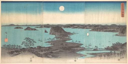 雪月花 武陽金沢八勝夜景|Panorama of the Eight Views of Kanasawa under a Full Moon