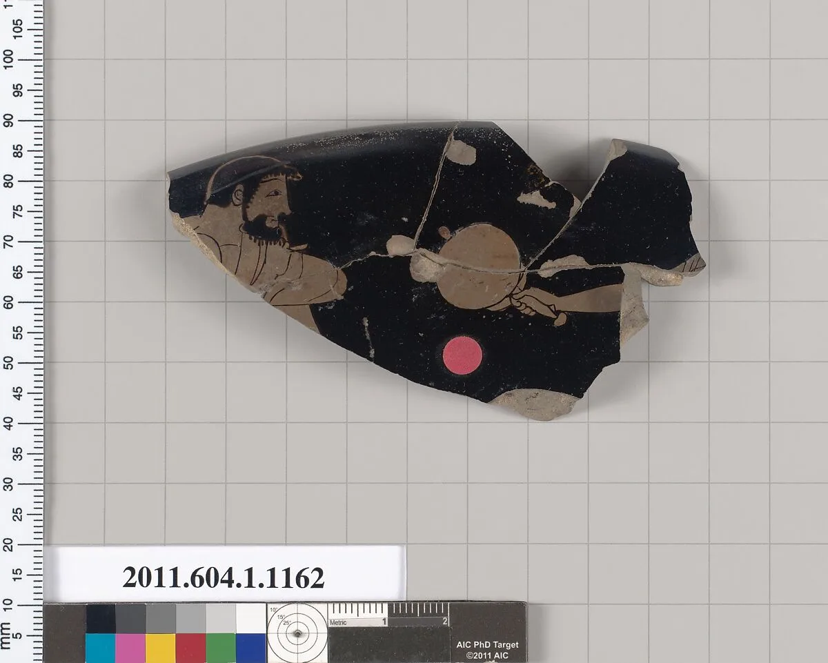 Terracotta rim fragment of a kylix (drinking cup) — Unknown